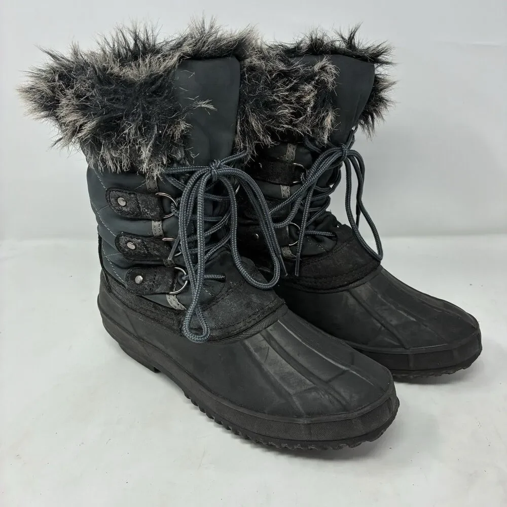 ITASCA Women's Snow Boots Shearling Fur Lined Size 8 Waterproof